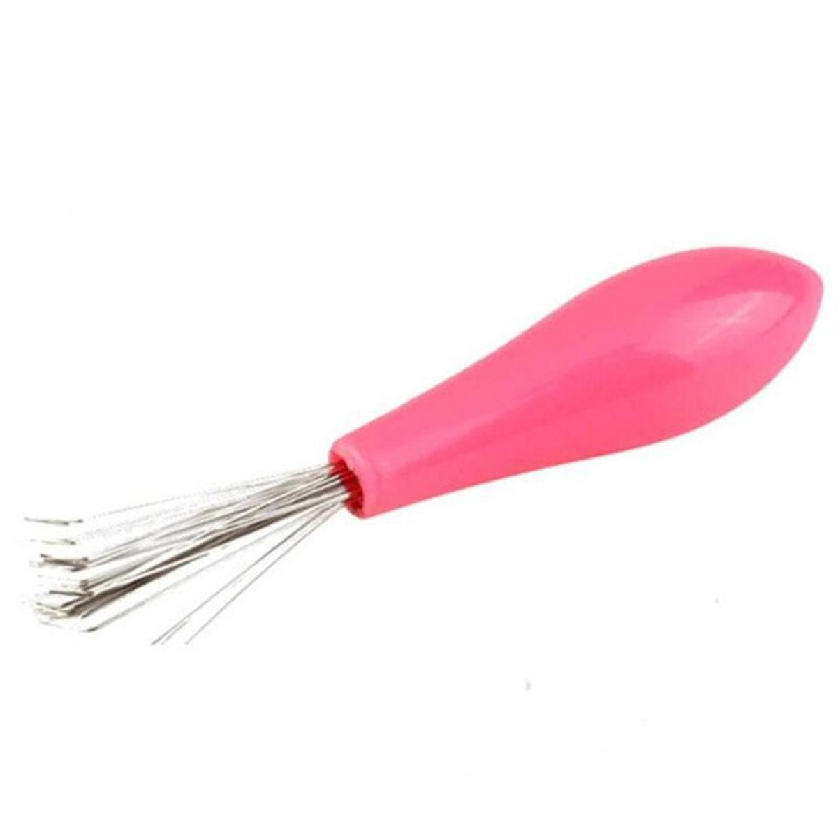 【FUN LIVE】 Comb Hair Brush Cleaner Plastic Handle Cleaning Brush Remover Embedded Beauty Tools Cleaning Products Cleaning Supplies