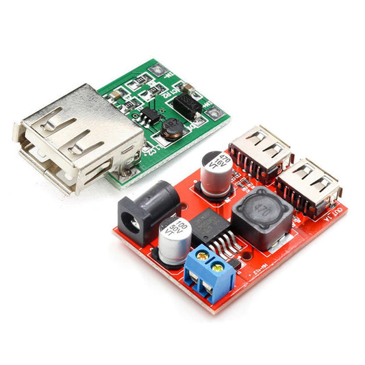 1 Pcs Dc-Dc Input Charger Step Up Module & 1 Pcs Dual Usb Step Down Buck Converter Supply Module