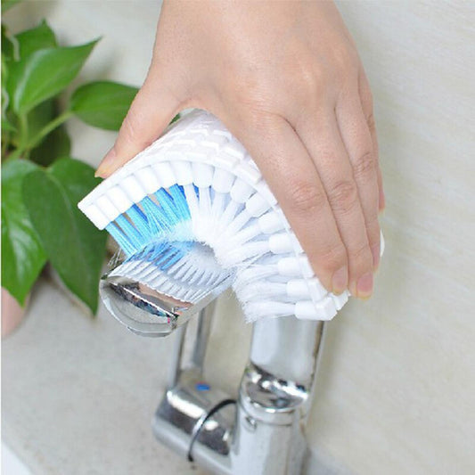 【FUN LIVE】 1PC Cleaning Brush 360 Degree Flexible Corner Cleaning Brush Kitchen Sink Brush Bathroom Toilet Portable Home Hook Designed