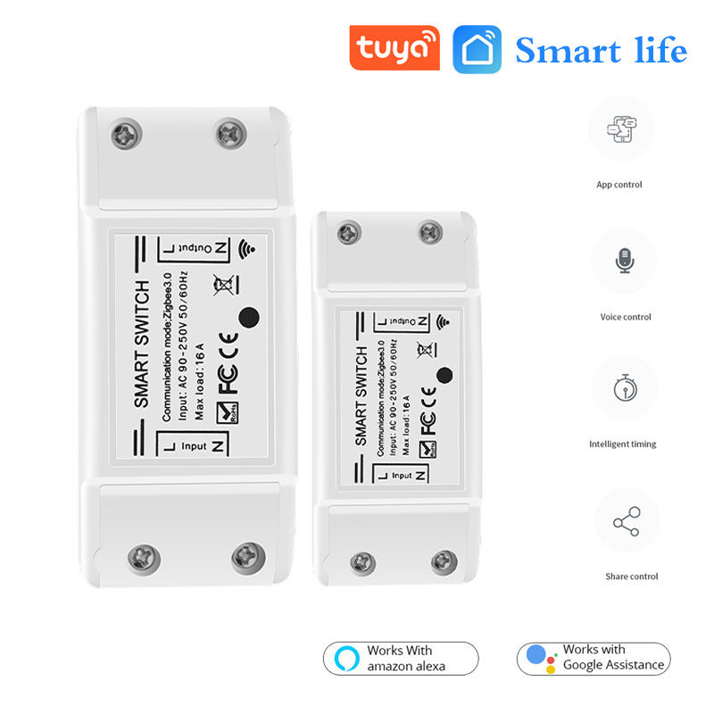 【ready stock】Tuya Zigbee 3.0 Home Smart Switch On-off Device Voice Remote Control And Alexa With Goo--gle Home To Use Smart Home 16A