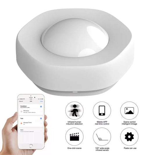 【ready stock】 Tuya ZigBee/WiFi PIR Motion Sensor Wireless Infrared Detector Security Burglar Alarm Sensor Smart life APP Control Compatible