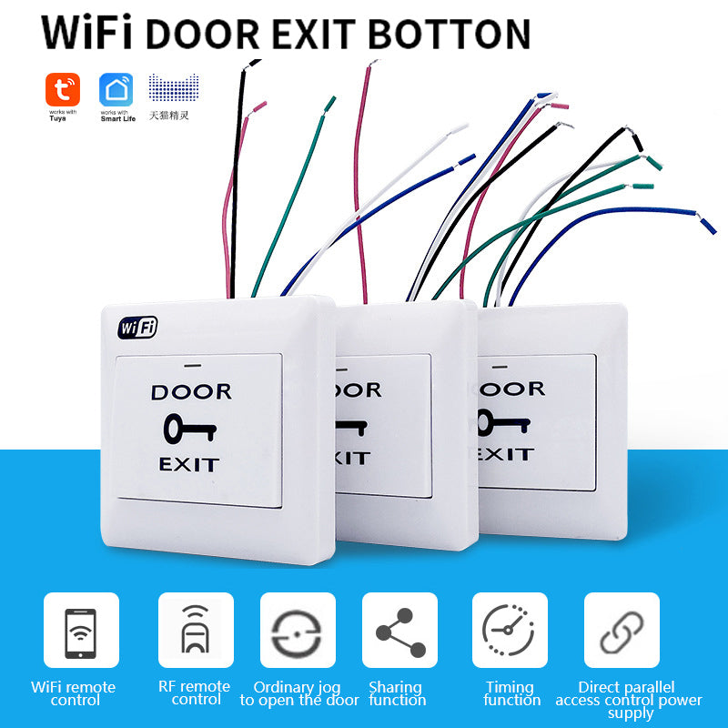 【ready stock】 WIFI Smart Door Access Control System Switch wireless remote control support Button Manual Switch