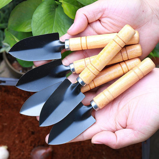 【HOT】 1Pc Stainless Steel Gardening Shovel Flower Planting Shovel Garden Wooden Handle Home Garden Tools Small Home Shovel Spade