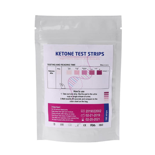 1 Set 100pcs URS-1K Test Strips Ketone Reagent Testing Urine Anti-vc Urinalysis Home Ketosis Tests Analysis Fast Testing