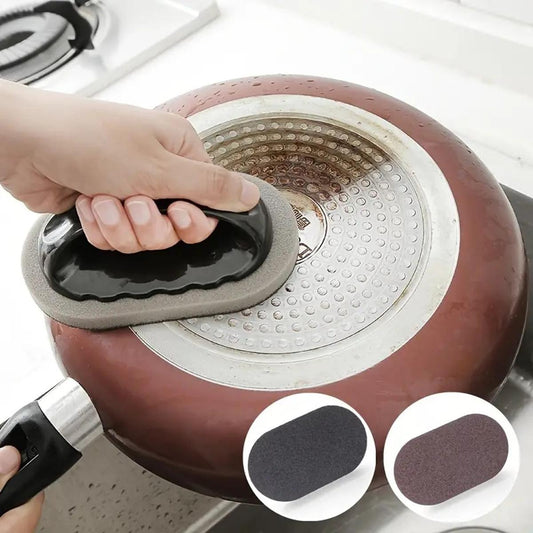 【HOT】 1Pc Kitchen Magic Sponge Brush Sponge Cleaning Brush Pan Pot Grinder Knife Cleaner Strong Decontamination Brushes Descaling