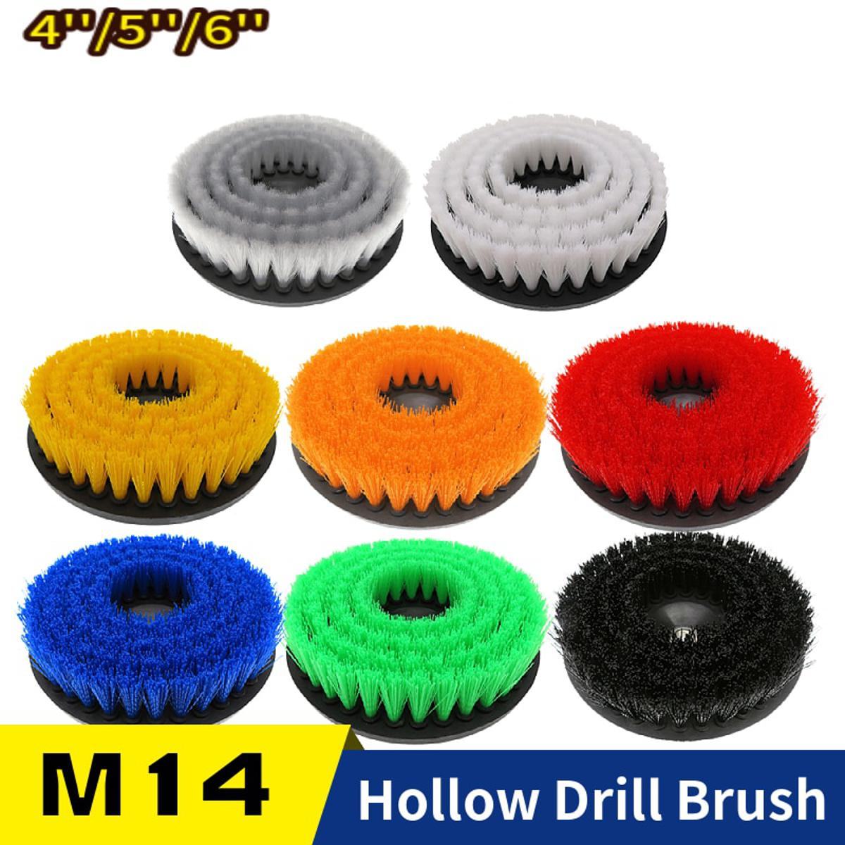 【HOT】 4''5''6'' Hollow Power Scrub Clean Drill Brush For Leather Plastic Wooden Furniture Bathroom Car Interiors Cleaning Tools