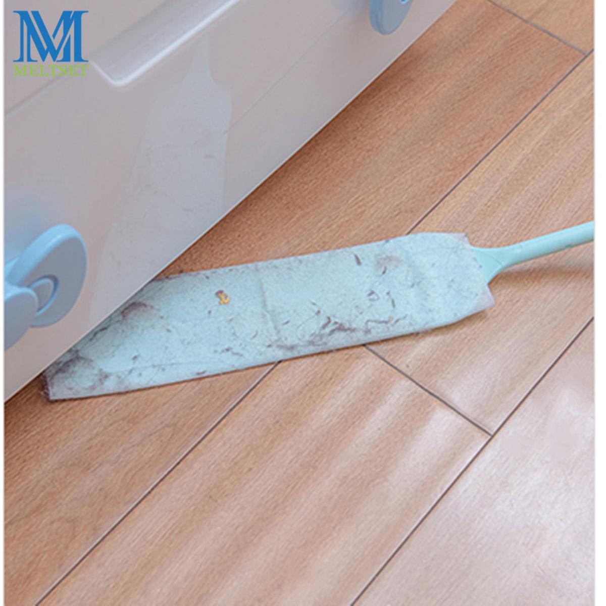 【HOT】 Practical Household Dust Cleaning Brush With 10 Pcs Non-Woven Cleaning Cloth Long Handle Dust Gap Brush For Home Cleaning Tool