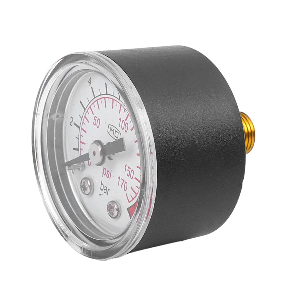 0-12BAR 0-170PSI 10mm Thread Gas Air Pump Pressure Gauge Compressor Manometer