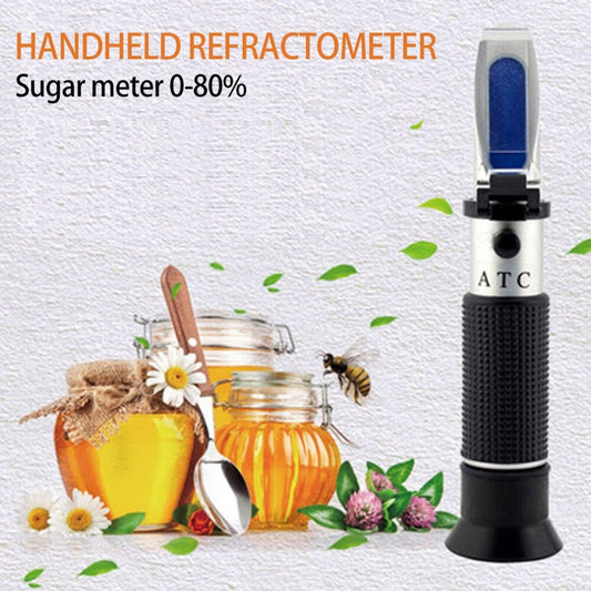 0-80% Brix Honey Handheld Highly Accurate Measurement Portable Honey Refractometer Beekeeping Sugar Meter Equipment Universal