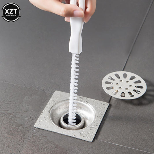 【FUN LIVE】 45CM Pipe Dredging Brush Bathroom Hair Sewer Sink Cleaning Brush Drain Cleaner Flexible Cleaner Clog Plug Hole Remover Tool NEW