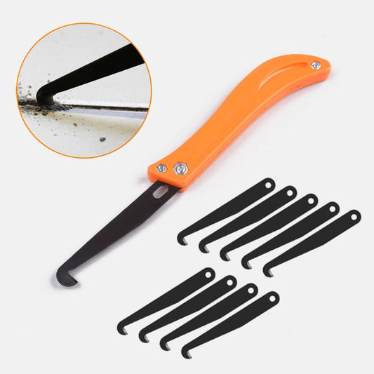 【Footprint】 Tile Gap Repair Tool Hook Knife Professional Cleaning And Removal Of Old Grout Hand Tools Tungsten Steel Joint Notcher Collator