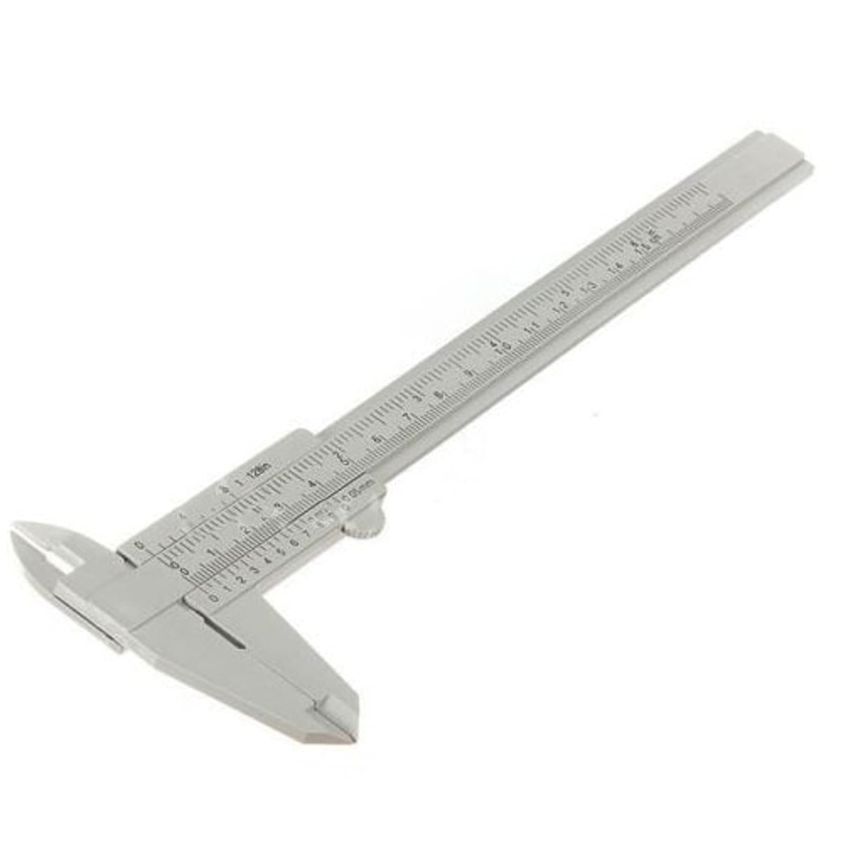 1 Piece 150mm Mini Gauge Measurement Plastic Sliding Vernier Caliper Tool Ruler  6\