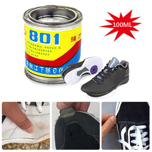 【HOT】 100Ml Shoe Waterproof Glue Strong Super 801Glue Liquid Leather For Fabric Repair Tool Super Adhesive Repair Glue