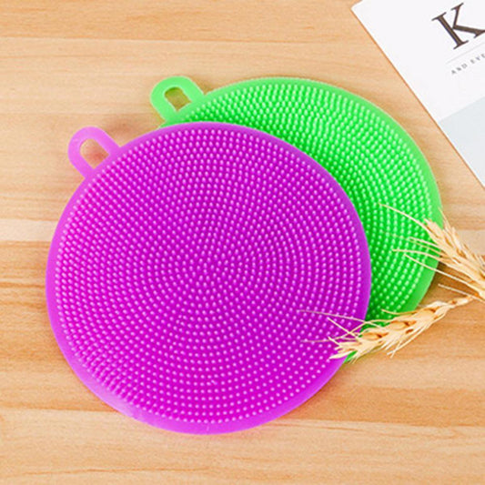 【HOT】 Multifunctional Cleaning Brush Silicone Dish Bowl Scouring Insulation Pad Rag Cleaning Brush Cleaner Kitchen Accessories