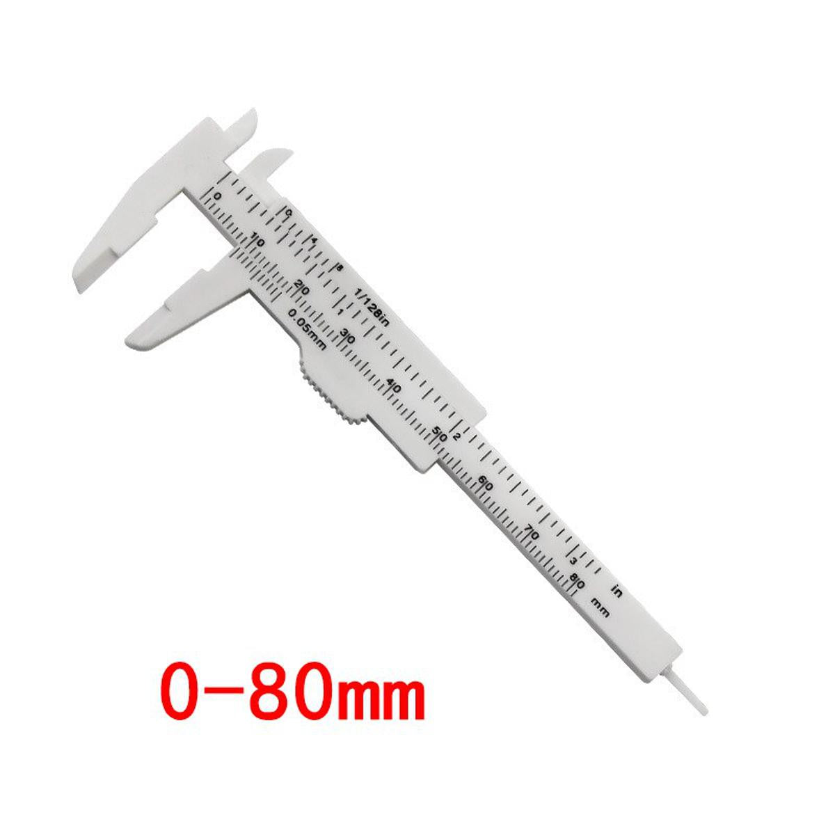 0-80mm 0-150mm Double Rule Scale Plastic Vernier Caliper Measuring Student Mini Tool Ruler штангенциркуль 0-100mm