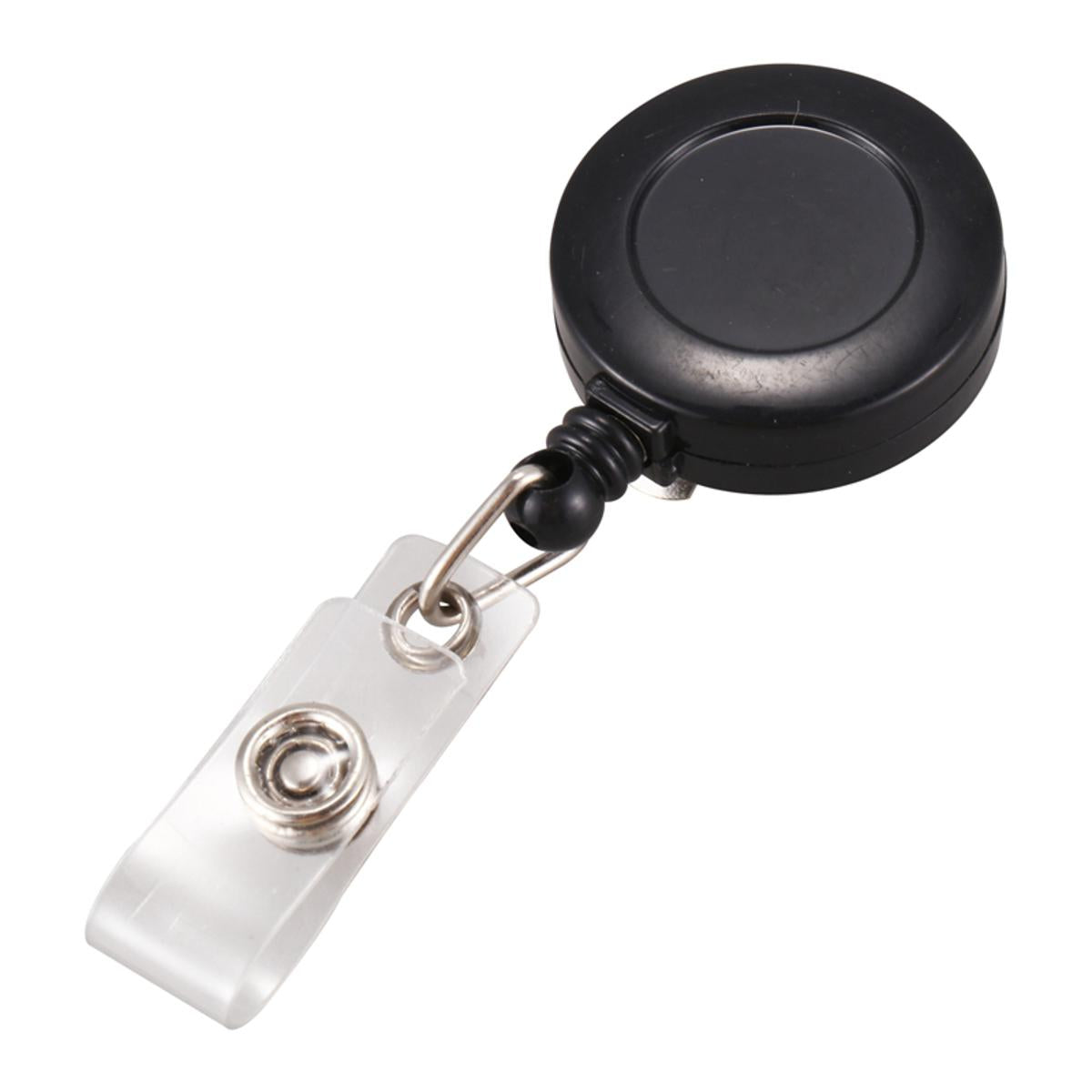 1 pcs Badge Holder Retracle Reel YOYO Clip Snap on ID Card Key Black