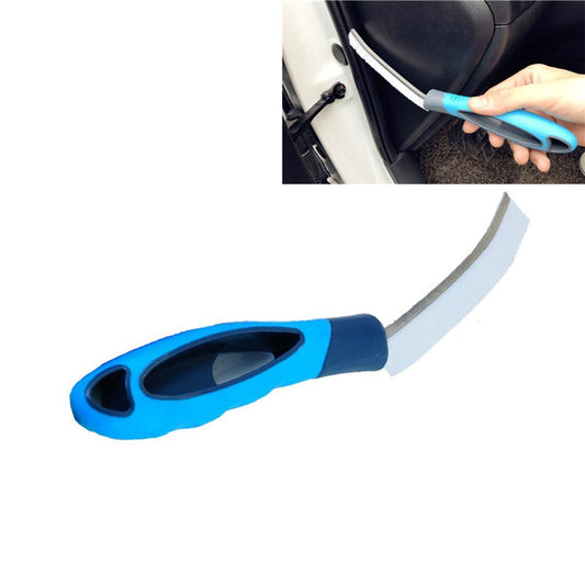 【FUN LIVE】 Blue Color Automobiles Door Window Seal Strip Cleaning Brushes Multipurpose Hand-Held Groove Gap Cleaning Tools