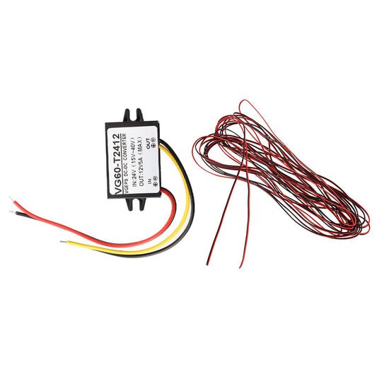 1 Pcs Voltage Converter Transformer Voltage Transformer & 1 Pcs Zip Wire AWG Cable Power Ground Stranded