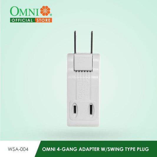 【Footprint】 OMNI 4-Gang Adapter W/Swing Type Plug - WSA-004