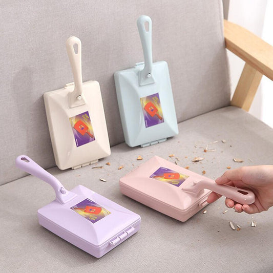 【FUN LIVE】 FUYU Sweeper Carpet Table Dust Brush Dirt Crumb Cleaner Roller 2 Brushe Home Cleaning