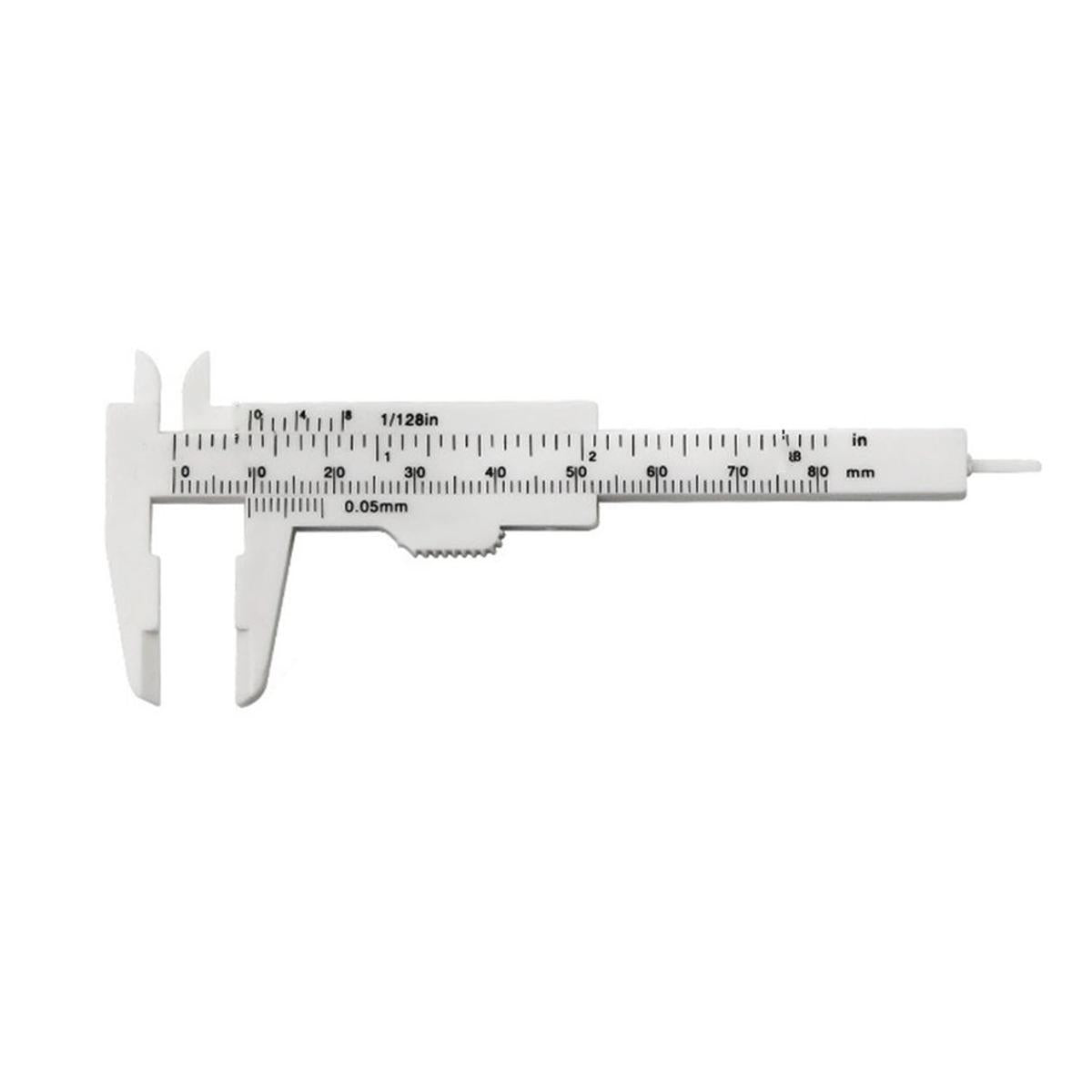 0-80mm Double Scale Plastic Vernier Caliper Mini Ruler Measurement Tool