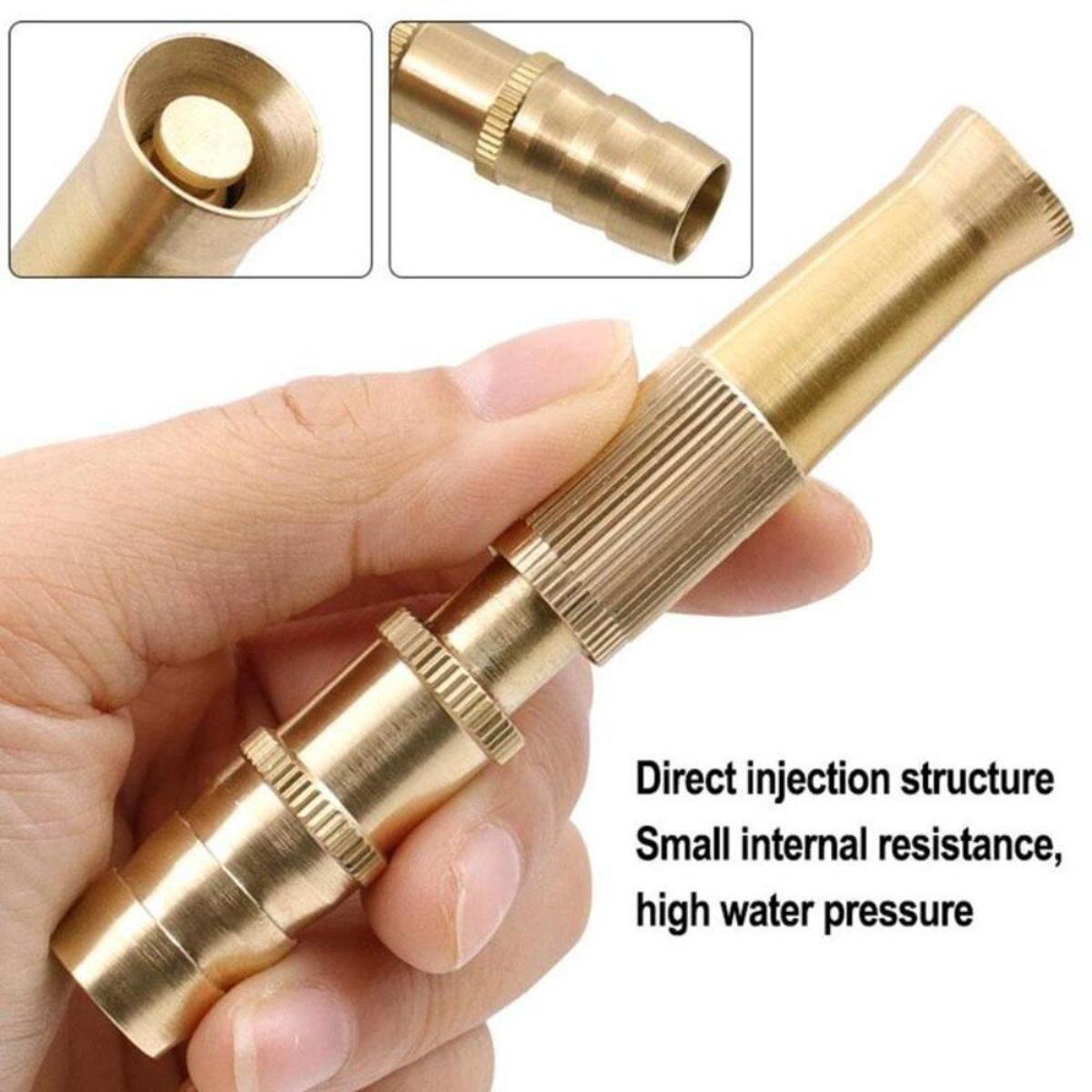 【HOT】 High Pressure Washer Shower Car Wash Water Gun Household Brush Car Watering Nozzle In-Line Type Copper