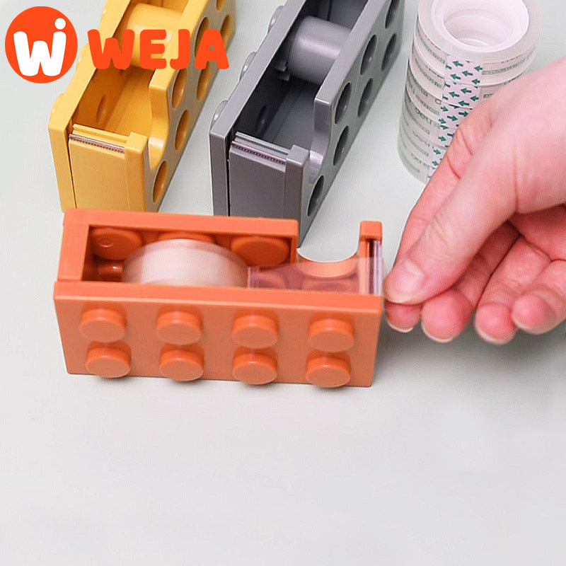 【WEJA】Building block desktop tape cutter office trumpet sealing glue sealing machine tape holder hand-held tape machine