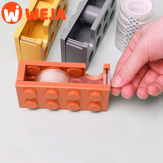 【WEJA】Building block desktop tape cutter office trumpet sealing glue sealing machine tape holder hand-held tape machine