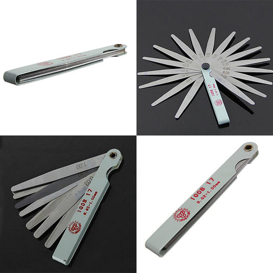 【Footprint】 Up Top Useful Metric Feeler Gauge Gap Filler Thickness Measurement Tool 17 Blades