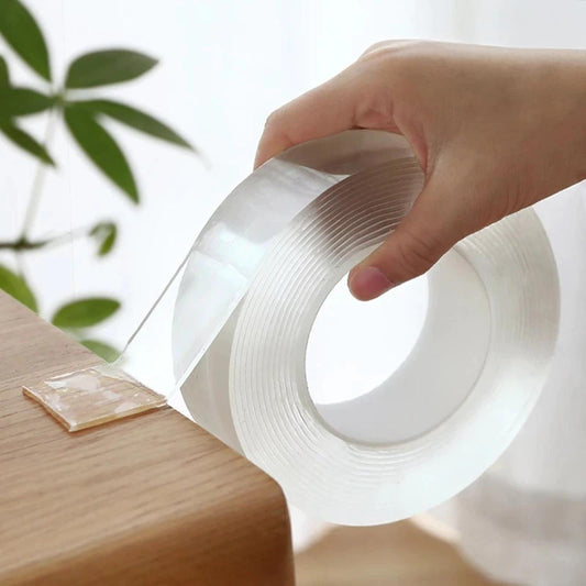 【HOT】 S9 1 Meter/3 Meters/5 Meters Clear Multifunction Nano Tape Reusable Strong Sticky Tape Double Sided Transparent Nano Adhesive Magical Tape Traceless Strips