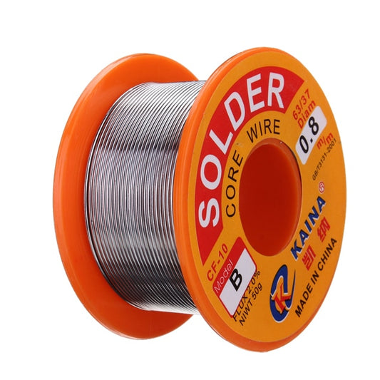 0.8mm 50g Rosin Core Solder 63/37 Tin Lead Flux Soldering Welder Iron Wire Reel