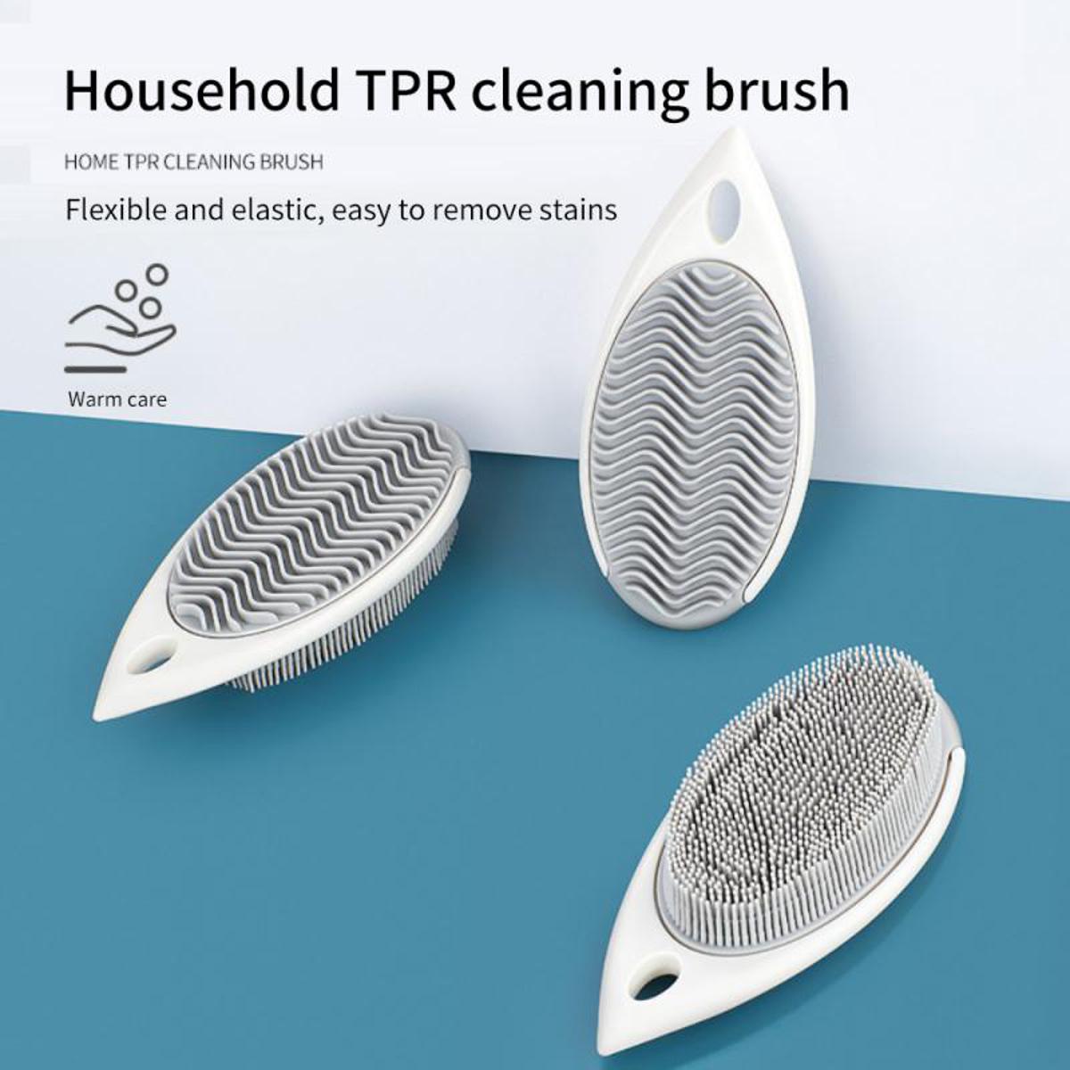 【HOT】 Multifunctional Laundry Brush Hanging Hole Design Silicone Cleaning Brush Soft And Elastic Soft Hair Shoes Laundry Brushes Home