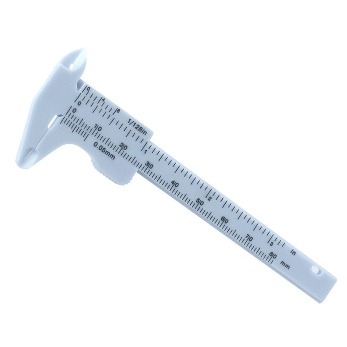 0-80mm Plastic Sliding Double Scale Vernier Caliper Ruler Micromete Jewelry Antiquer Small Objects Depth Diameter Measuring Tool