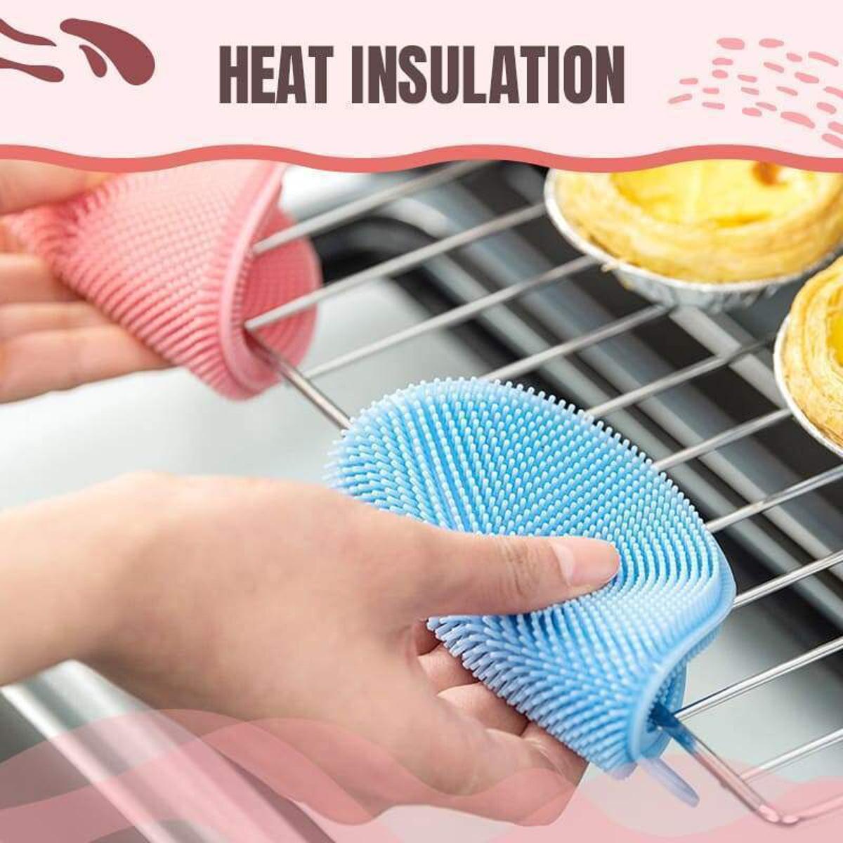 【HOT】 3Pcs Silica Gel Dishwashing Brushes Household Soft Silicone Scouring Pad Sponge Dish Bowl Pot Cleaning Tools Kitchen Accessorie