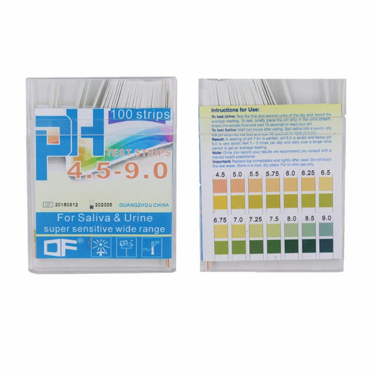 0.25 precision 100 Strip 4.5-9.0 PH Alkaline Acid Indicator Paper Water Saliva Litmus Testing Kit PH Test Paper 20%off