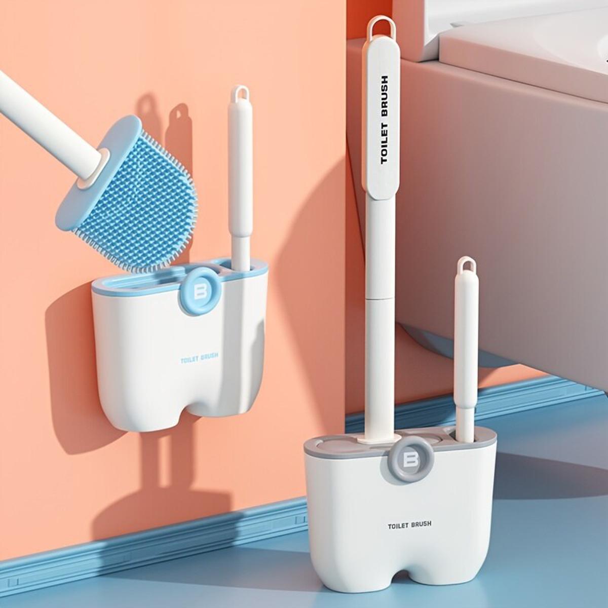 【HOT】 1Pc Toilet Brush, Household No Dead Angle Cleaning Brush, Toilet Long Handle Detachable