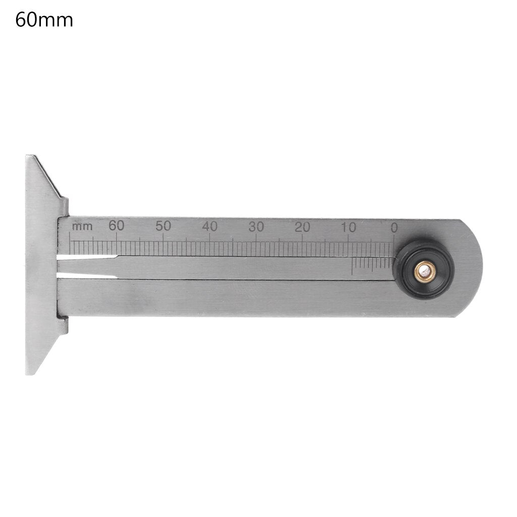 0-60mm/0-50mm Stainless Steel Car Tyre Tire Tread Vernier Depth Gauge Caliper Meter Ruler Measuring Tool