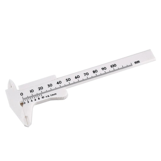 0-80mm 0-100mm 0-150mm Double Rule Scale Plastic Vernier Caliper Measuring Student Mini Tool Ruler Micrometer