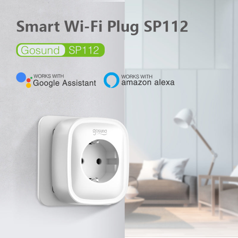 【ready stock】Gosund WiFi Smart Plug Socket with 2 USB Tuya Remote Control Home Appliances Work Mobile phone remote control timing socket