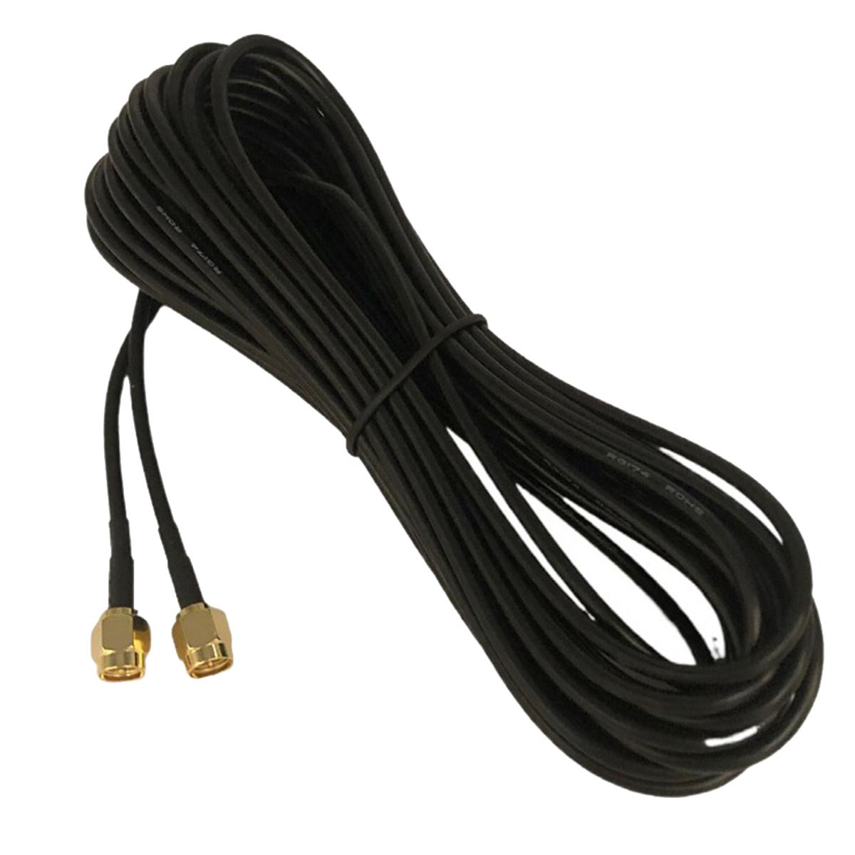 1 Piece SMA Male to SMA Male Adapter Cable Internal Screw Pin Extension Cable for SDR Receiver Shortwave Radio 300Cm