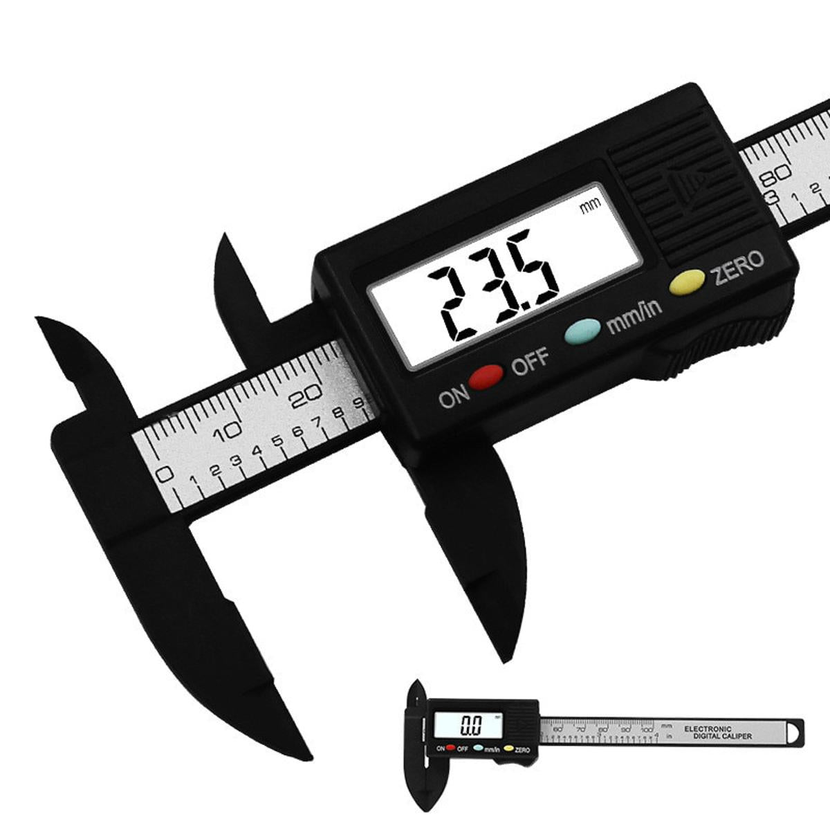 0-100mm/0.1mm Electronic Digital Caliper Caon Fiber Comsites mm&inch Vernier Caliper Measuring Tools Digital Ruler trammel