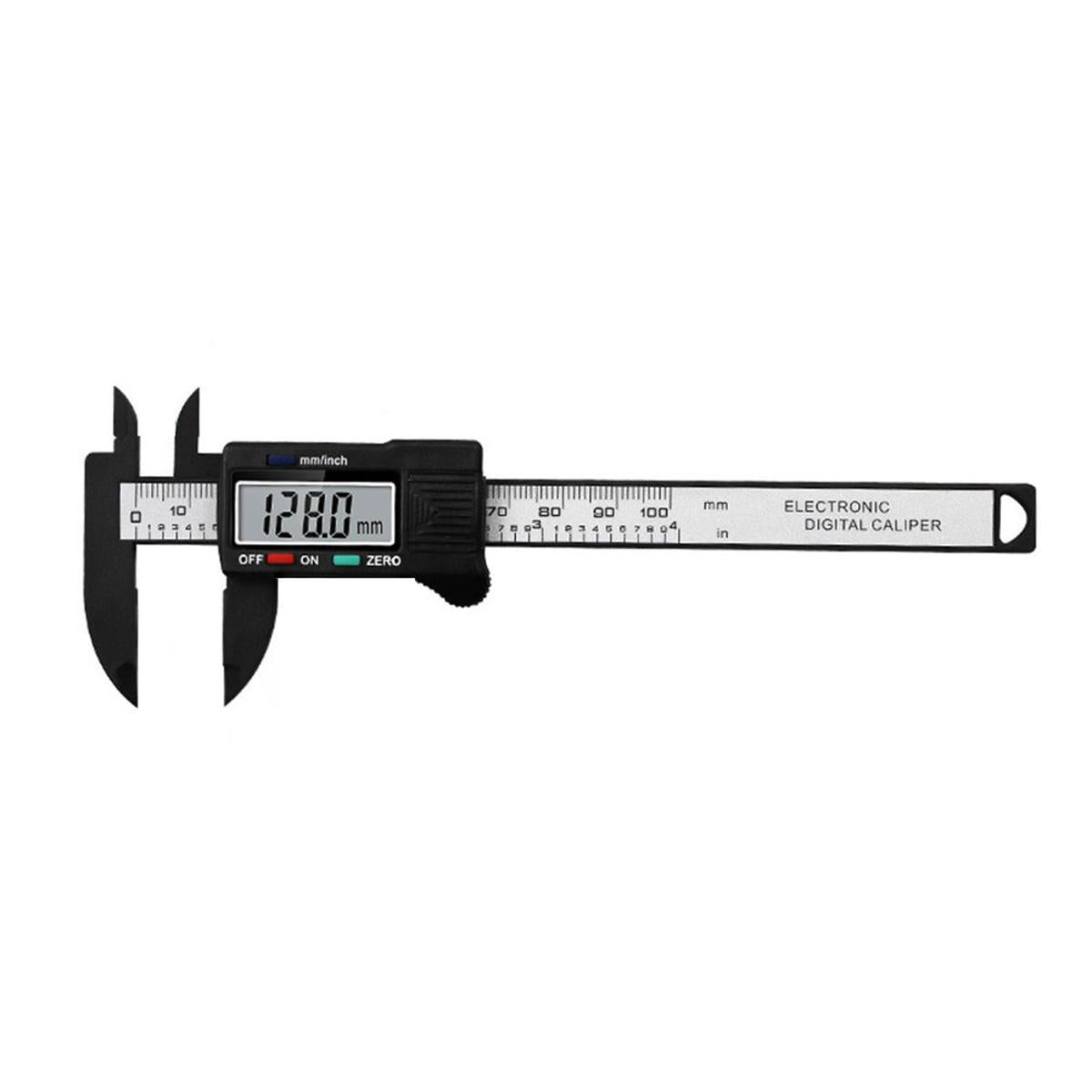 0-100mm Digital Vernier Caliper Electronic Digital LCD Vernier Caliper Tool - black Transparent box