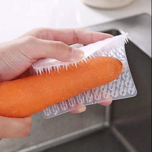 【HOT】 Fruit Vegetable Cleaning Brush Potato Carrot To Mud Easy Clean Silicon Multi-Functional Kitchen Fliter Gap Washing Brush Tools