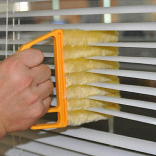 【HOT】 Useful Microfiber Window Cleaning Brush Air Conditioner Duster Cleaner With Washable Venetian Blind Blade Cleaning Cloth