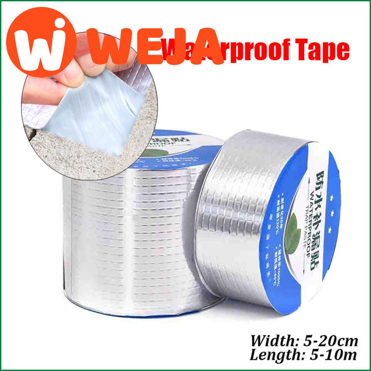 【WEJA】Roof Leakproof Aluminum Foil Butyl Rubber Waterproof Tape High Temperature Resistance Pipes Walls Leak Sticker Super Nano Tapes