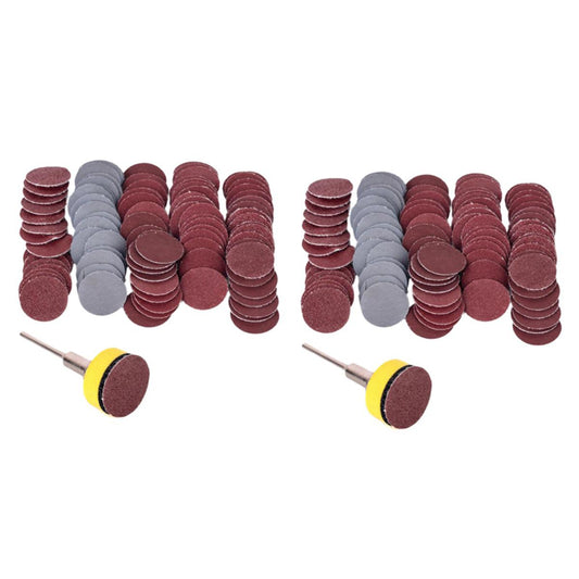 1 Inch 200 Pcs Sanding Discs Pad Kit Round Sandpaper Hook Loop Sander Backer