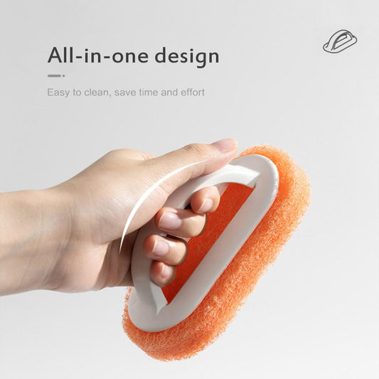 【HOT】 Kitchen Cleaning Bathroom Toilet Kitchen Glass Wall Cleaning Bath Brush Handle Sponge Bath Bottombathtub Ceramic Cleaning Tools