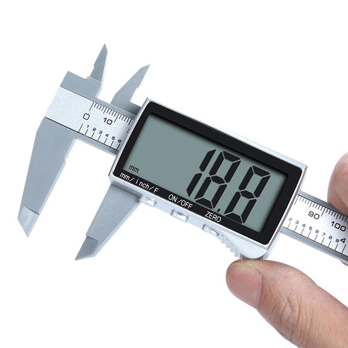 0-150mm Plastic Electronic Vernier Caliper 6 Inch HD Full LCD Digital Large Screen Instent Measuring Tool