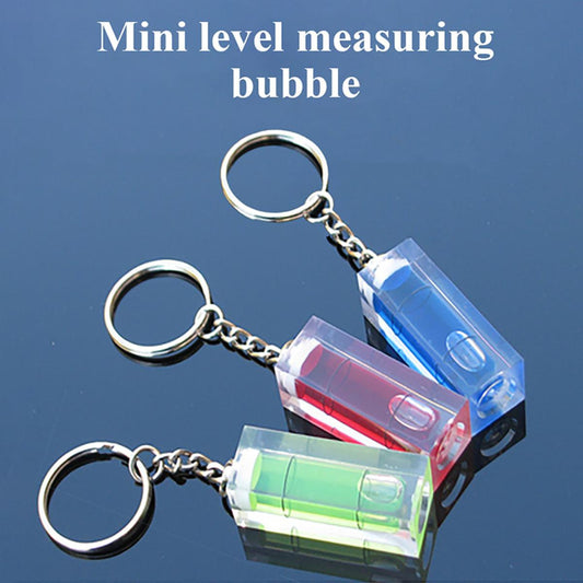 【Footprint】 Mini Balancer Spirit Level With Keychain Bullseye Level Precision Level Bubble Horizontal Ruler Inclinometer Measuring Kit