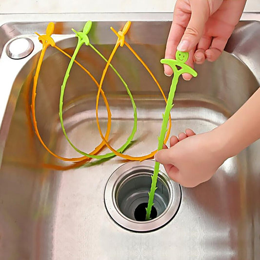 【HOT】 50Cm Flexible Sink Claw Pick Up Kitchen Cleaning Tools Pipeline Dredge Sink Hair Brush Cleaner Bend Sink Tool Kitchen Items